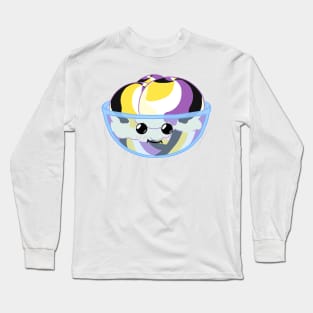 Non-binary ice cream pride Long Sleeve T-Shirt